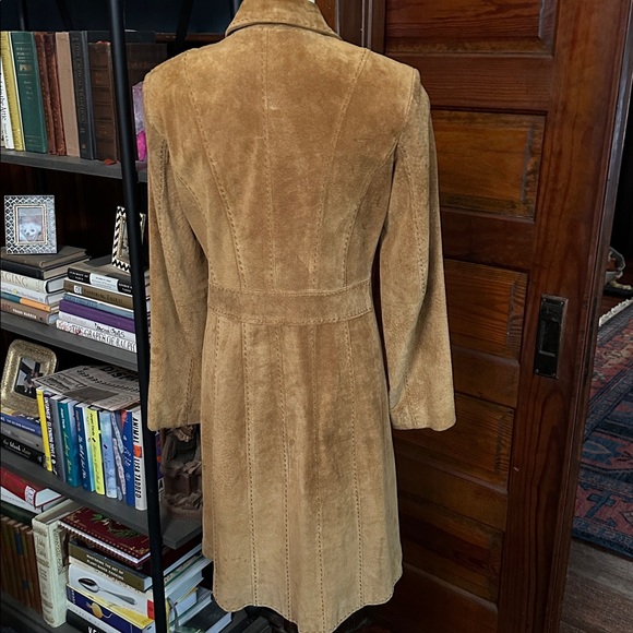 VINTAGE Y2K Express Suede Coat Sz 5/6 - Picture 6 of 11